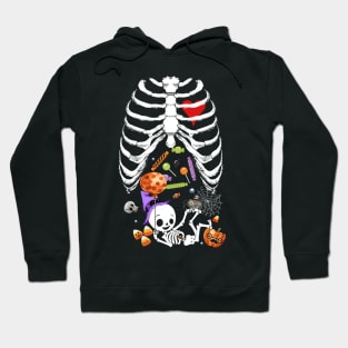 Maternity Baby Skeleton with Candy Halloween Hoodie